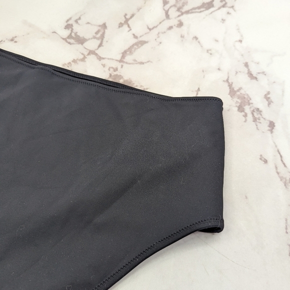 Good American Swim Bottom Women 6 3X Black Scuba Cheeky Bikini High Rise - Picture 8 of 13